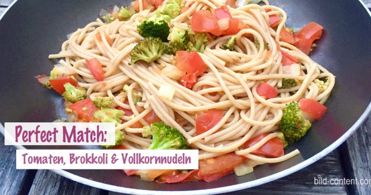 Vollkornnudeln mit Tomaten und Brokkoli