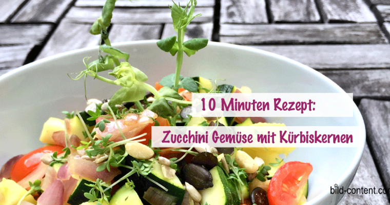 10 Minuten Zucchini Gemüse mit Kürbiskernen