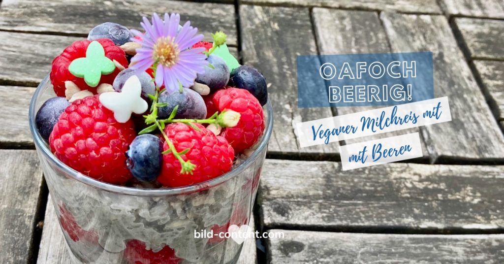 Veganer Milchreis mit Beeren