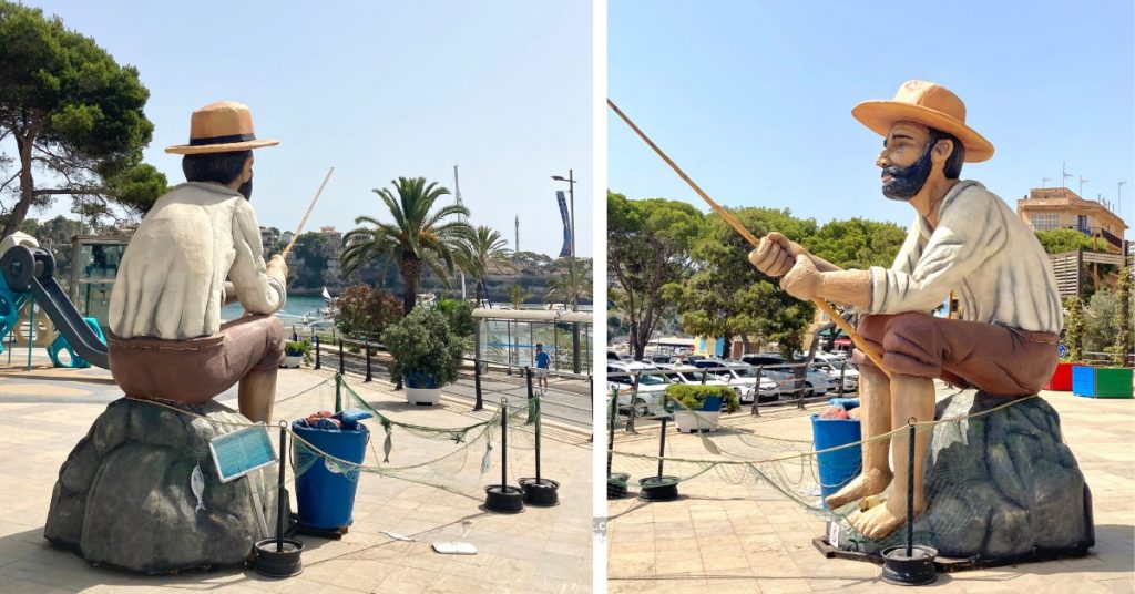 Fischer Skulptur in Porto Cristo