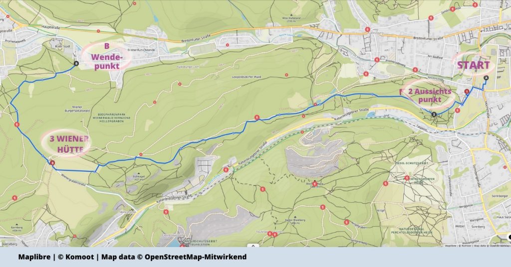 Stadtwanderweg 6 - Rodaun - Mitzi Langer Weg - Wiener Huette 