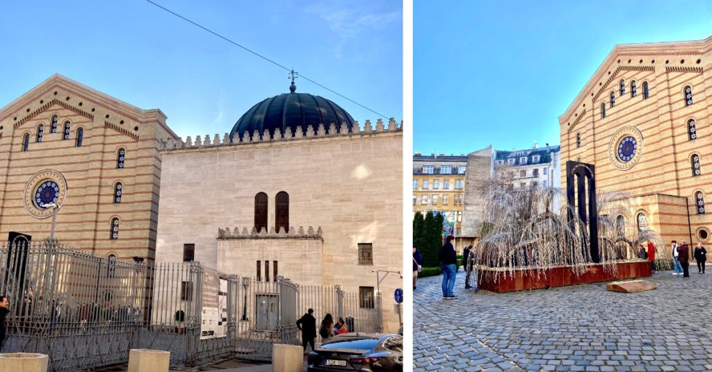 Jüdisches Museum am Geländer der Großen Synagoge in Budapest
