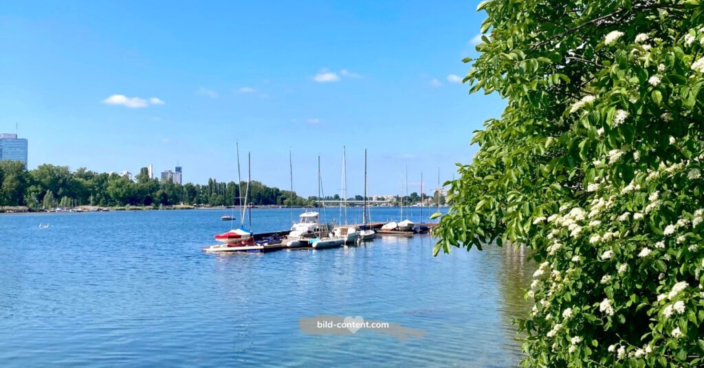 Boote an der Oberen Alten Donau